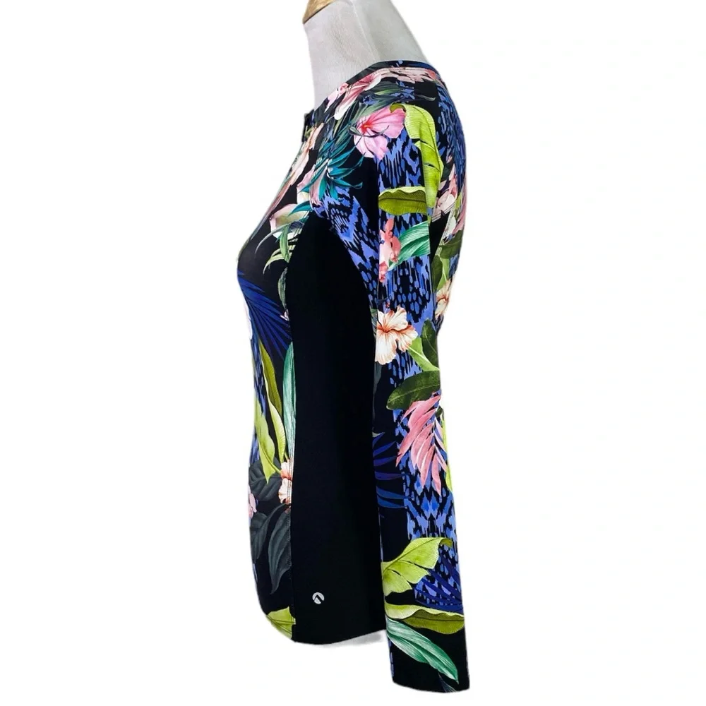 NWT Next Long Sleeve Surf Shirt in Native Palms Size Small